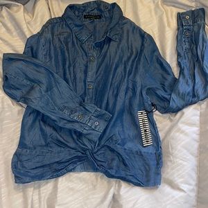 Women’s blouses long sleeve blue L